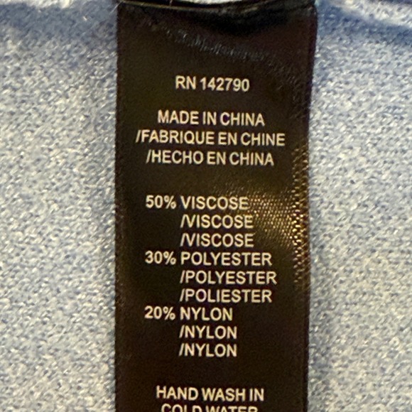 MaxSport Women's Medium Light Blue Long Open Front Cardigan Duster Cozy Knit - Picture 8 of 9